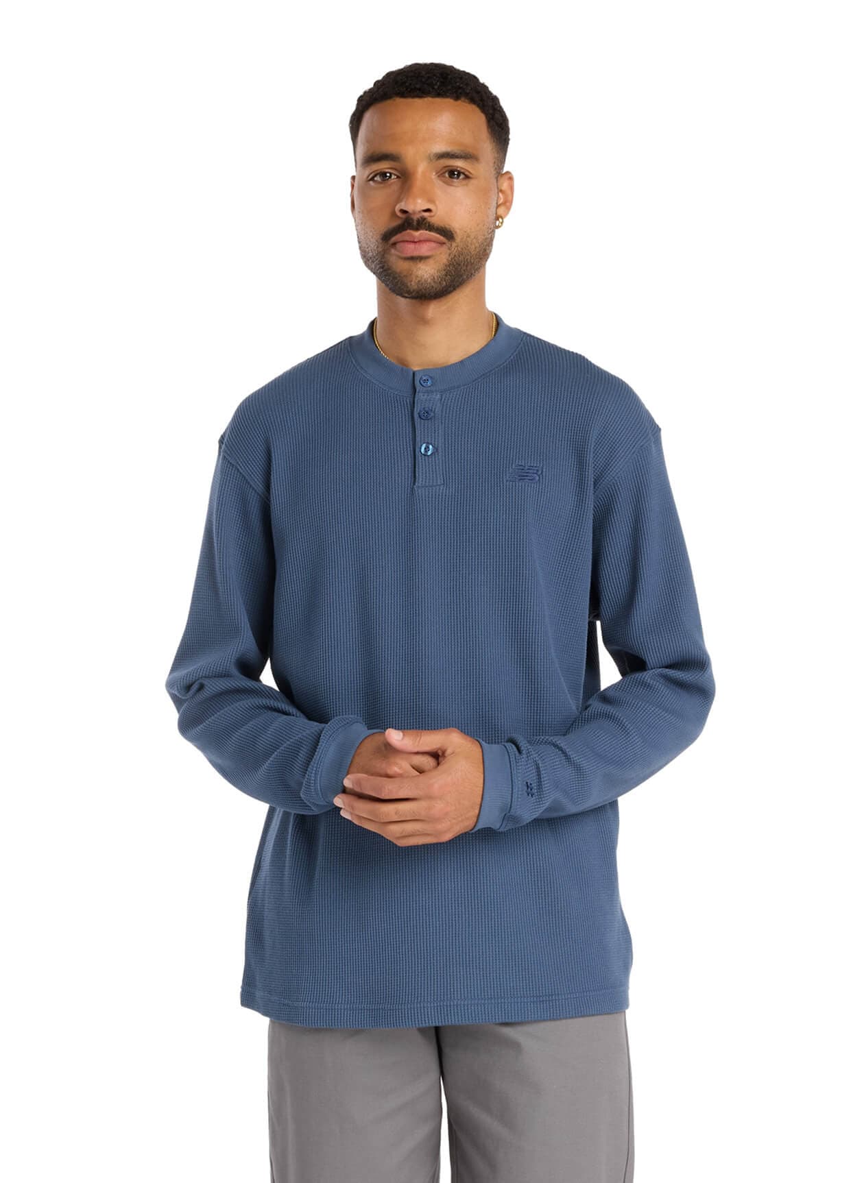 New Balance Men's Numeric Waffle Knit Henley
