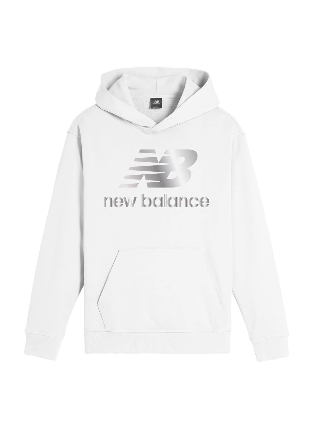 New Balance Men's Shine Stacked Hoodie - White LG