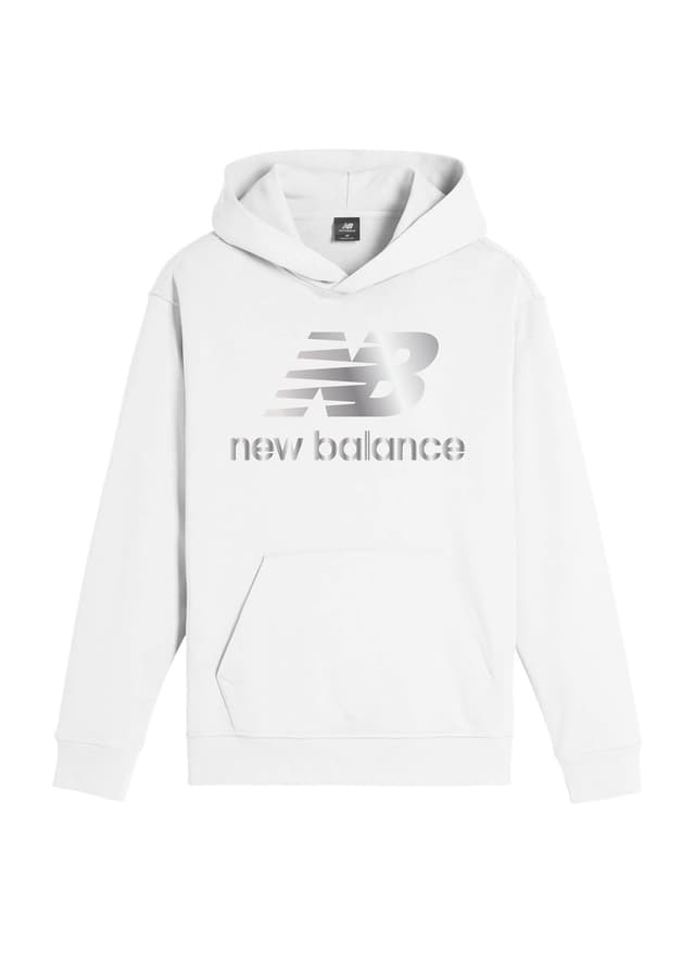 New Balance Men's Shine Stacked Hoodie - White LG