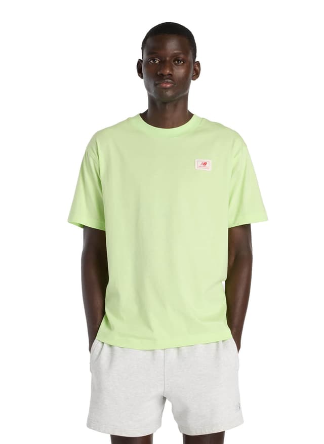 New Balance Men's Woven Label T-Shirt - Yellow 3XL