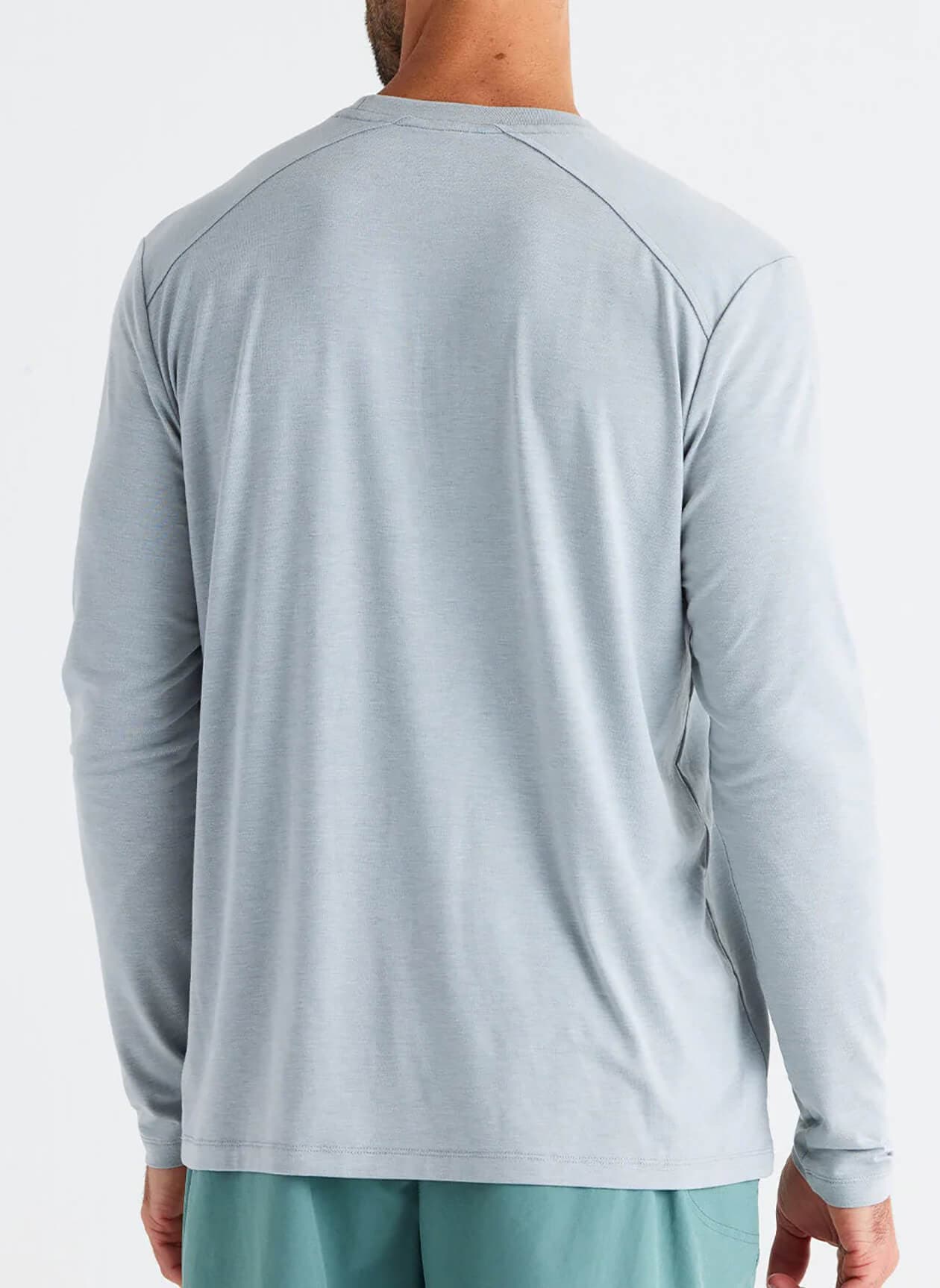 Free Fly Men's Bamboo Shade Long Sleeve - Light Grey 3XL