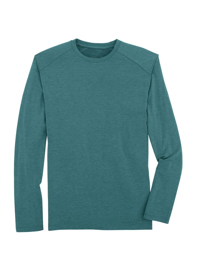 Free Fly Men's Bamboo Shade Long Sleeve - Heather Sea Pine 3XL