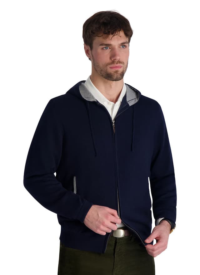 Fairway & Greene Men's Holland Hoodie - Marine / Grey Heather LG