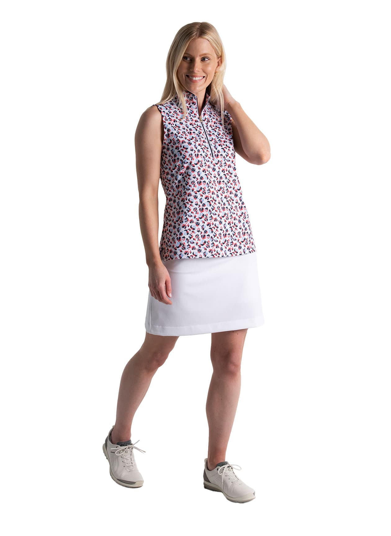 Fairway & Greene Women's Gwen Sleeveless Polo - Poppy LG