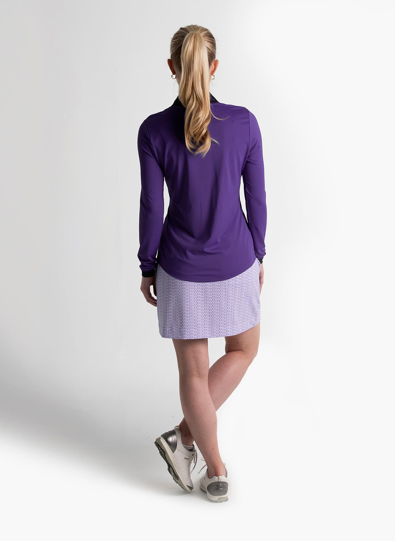 Fairway & Greene Women's Fallon Snap Mock Neck - Purple LG