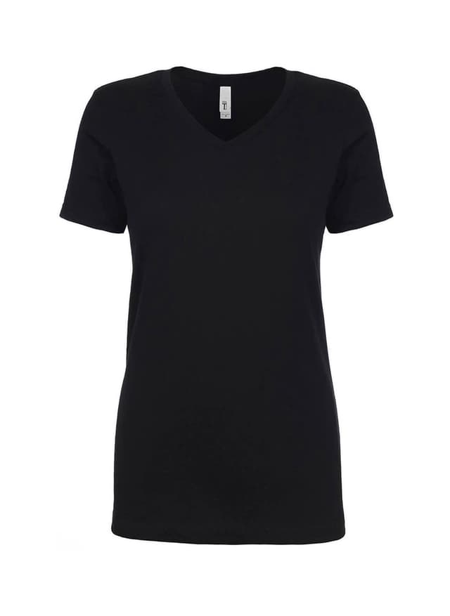 Next Level Women's Ideal V-Neck T-Shirt - Black 3XL
