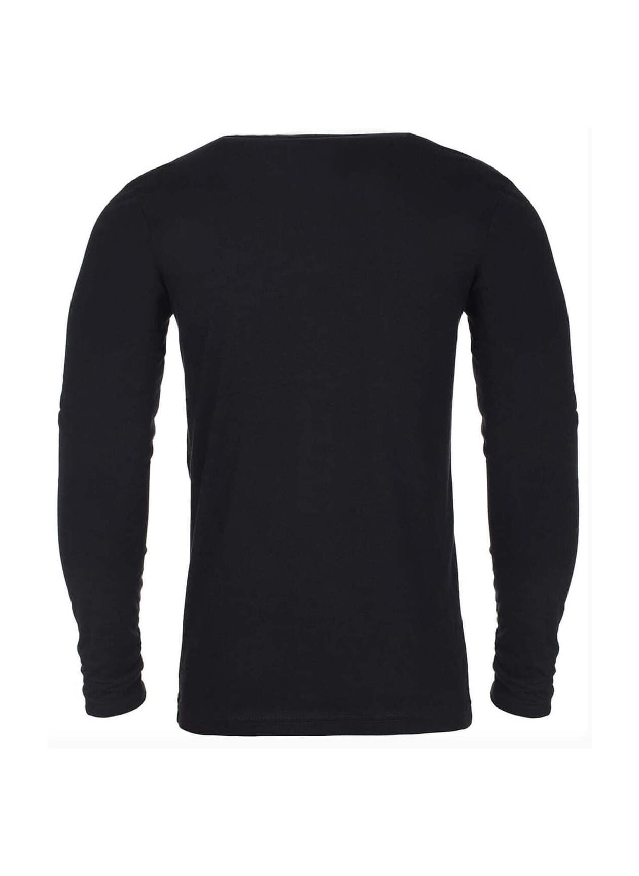 Next Level Men's Cotton Long-Sleeve Crew T-Shirt - Black LG