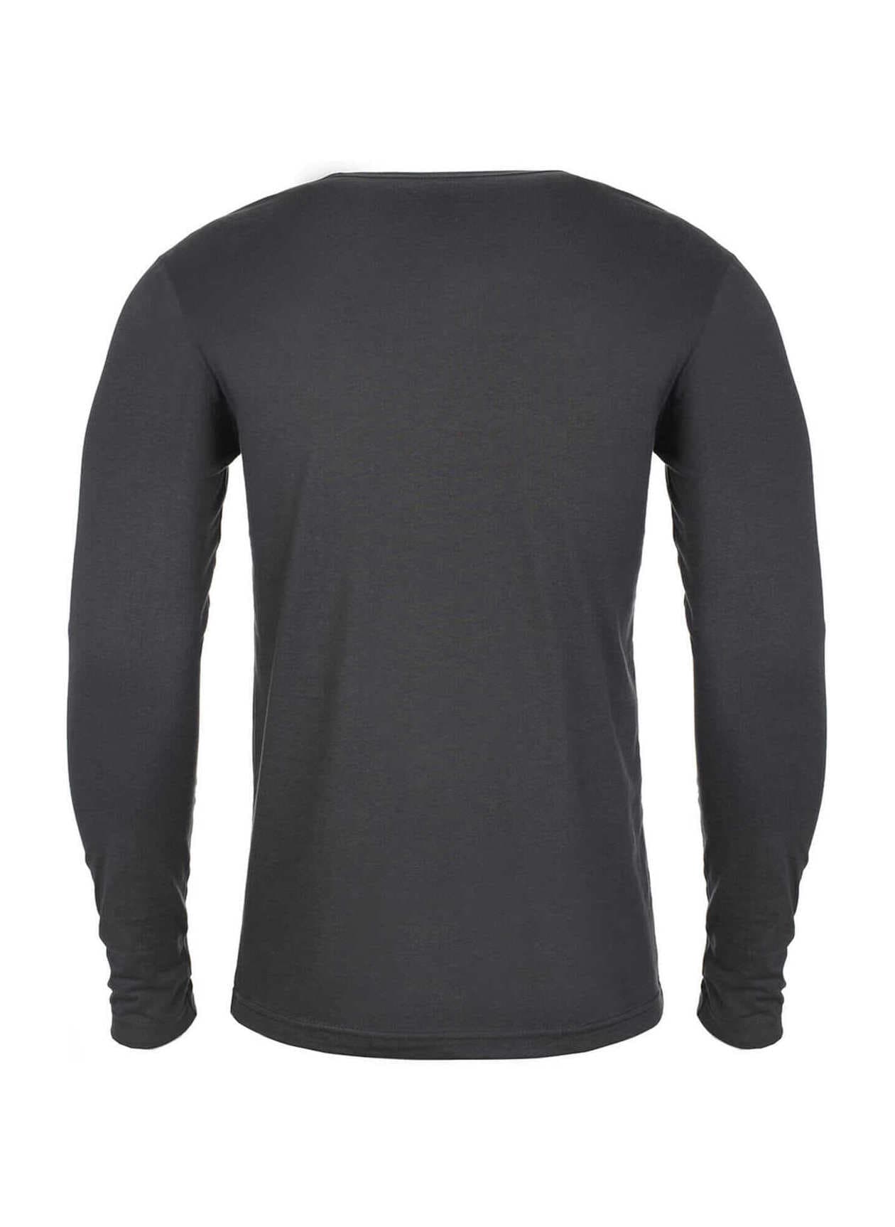 Next Level Men's Cotton Long-Sleeve Crew T-Shirt - Dark Grey LG