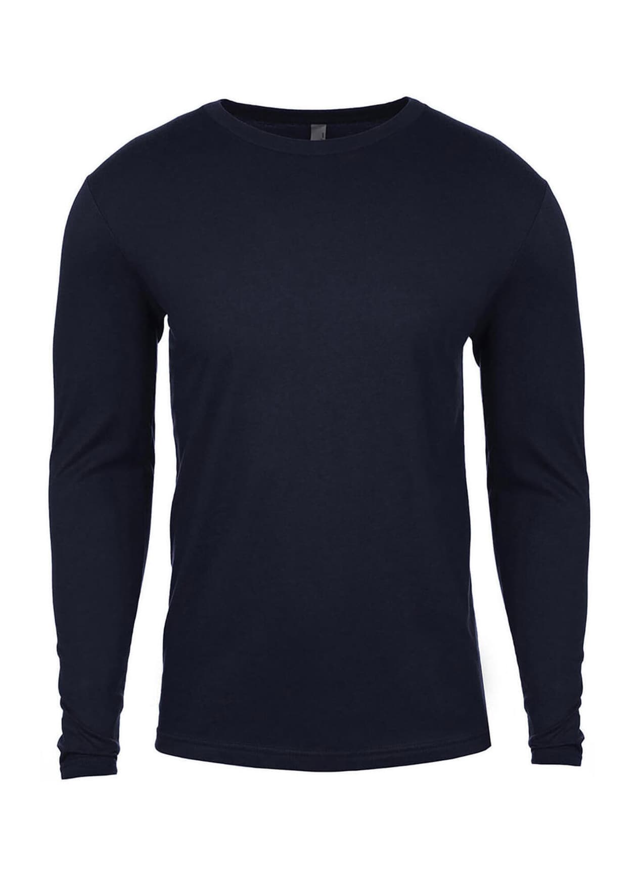 Next Level Men's Cotton Long-Sleeve Crew T-Shirt - Navy LG