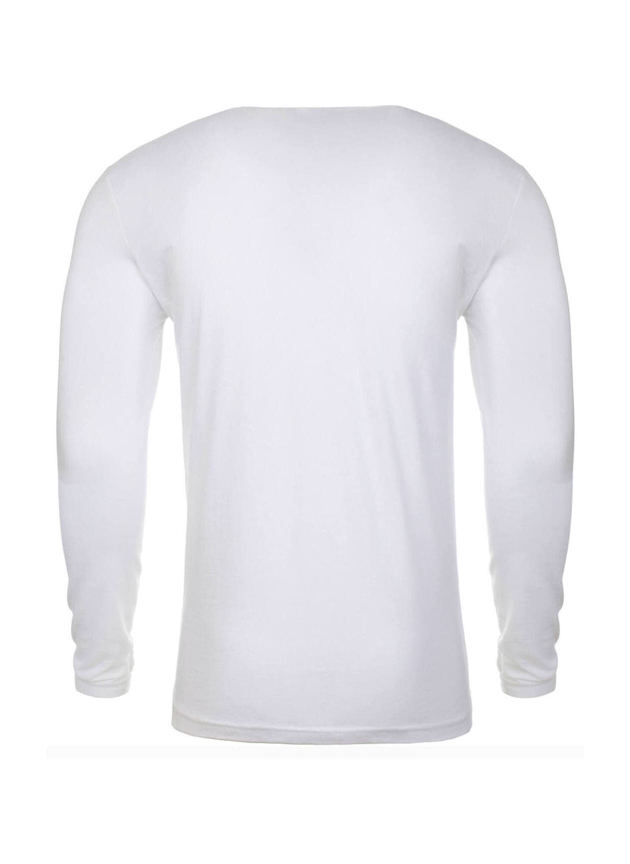 Next Level Men's Cotton Long-Sleeve Crew T-Shirt - White LG