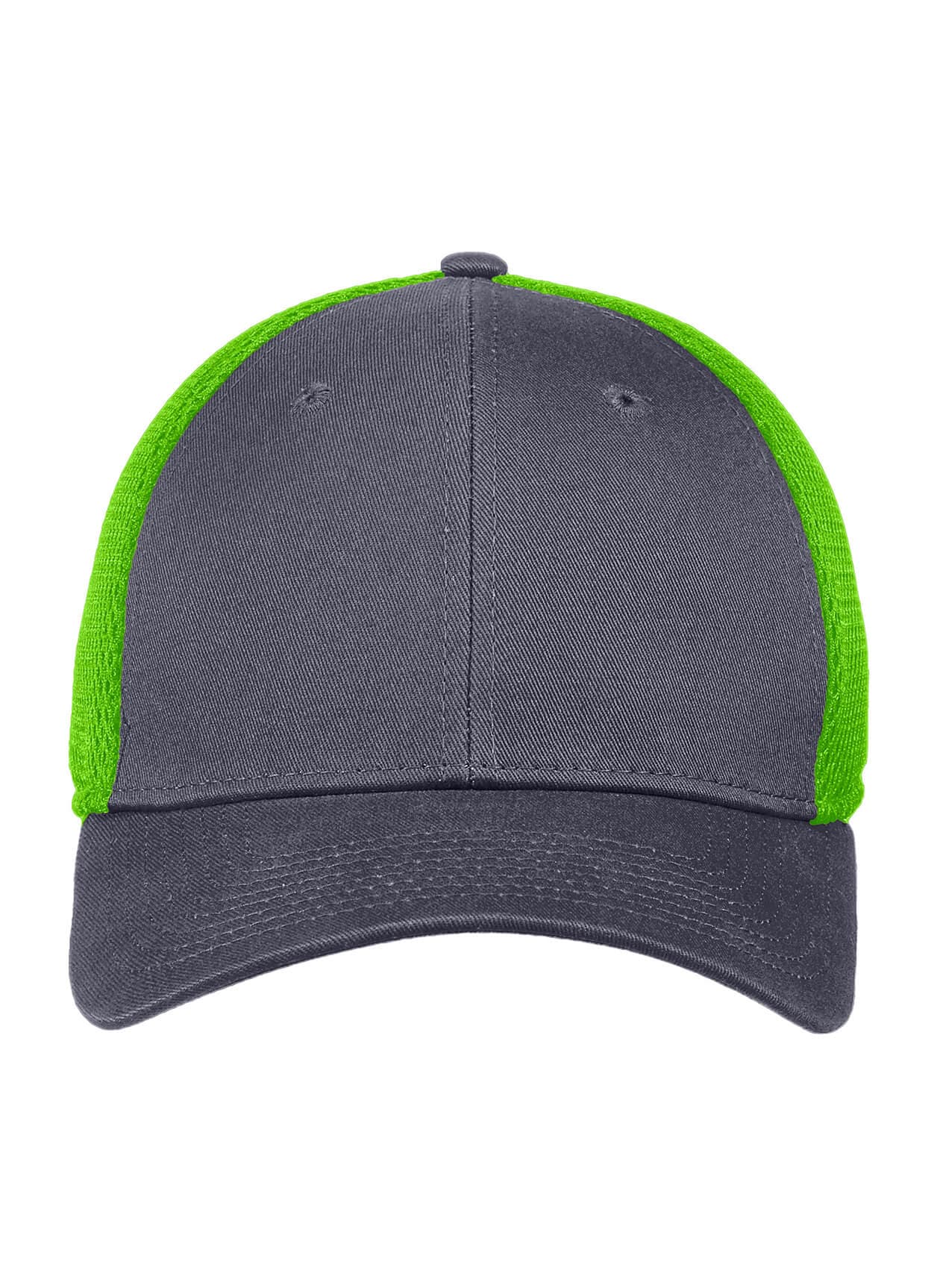 New Era Stretch Mesh Hat - Graphite / Cyber Green LG/XL