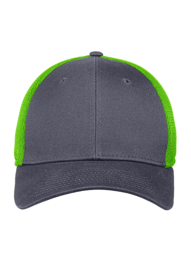 New Era Stretch Mesh Hat - Graphite / Cyber Green LG/XL