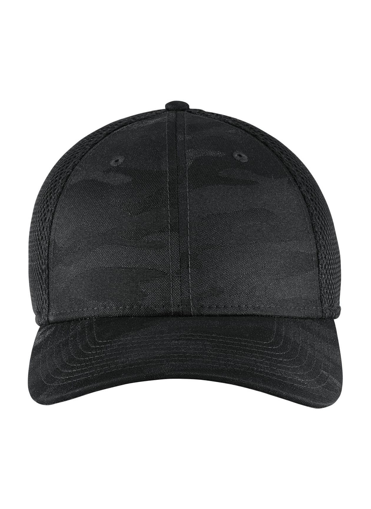 New Era Tonal Camo Stretch Tech Mesh Cap - Black LG/XL