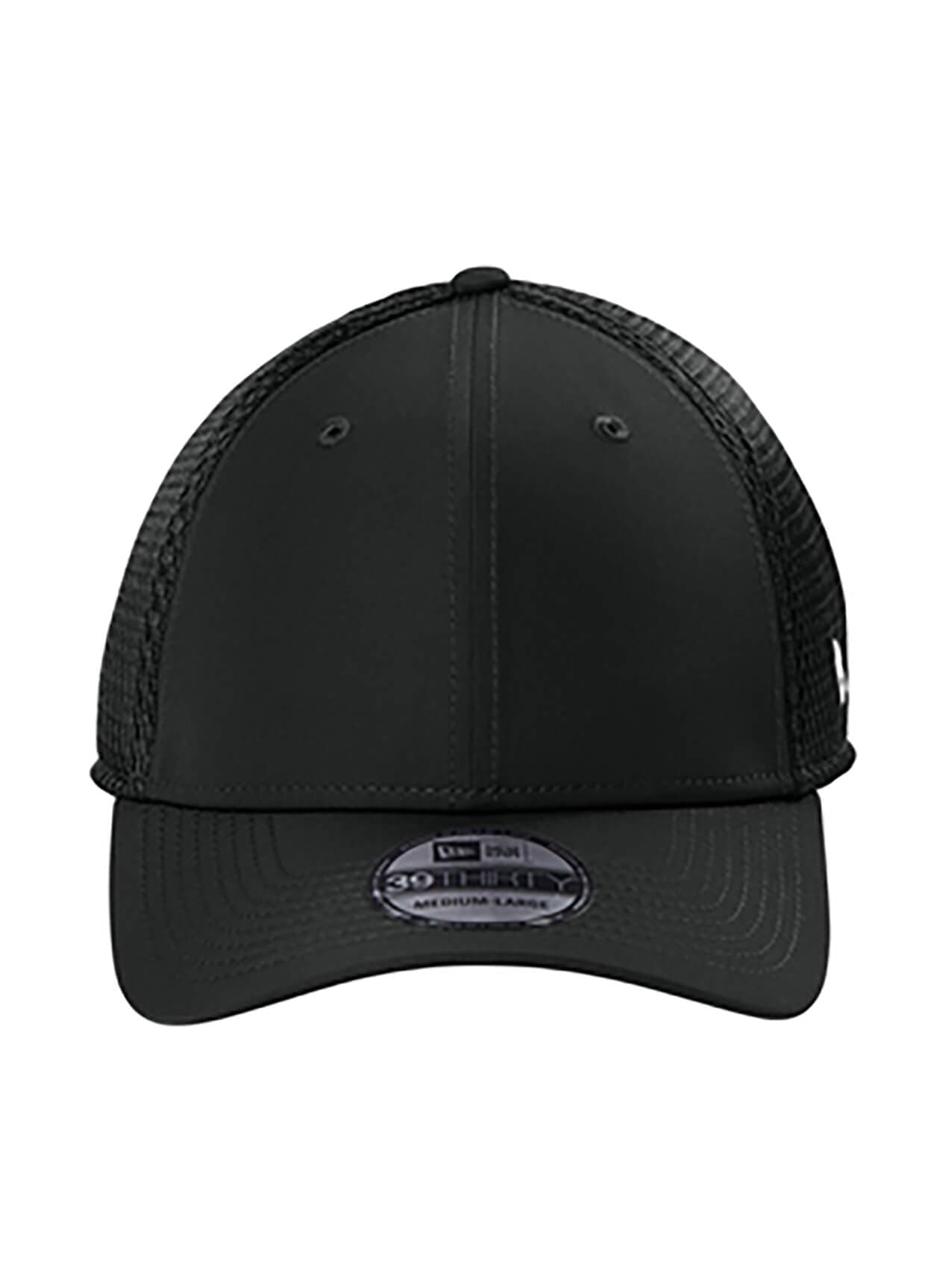 New Era 39THIRTY Performance Stretch Mesh Cap - Black LG/XL