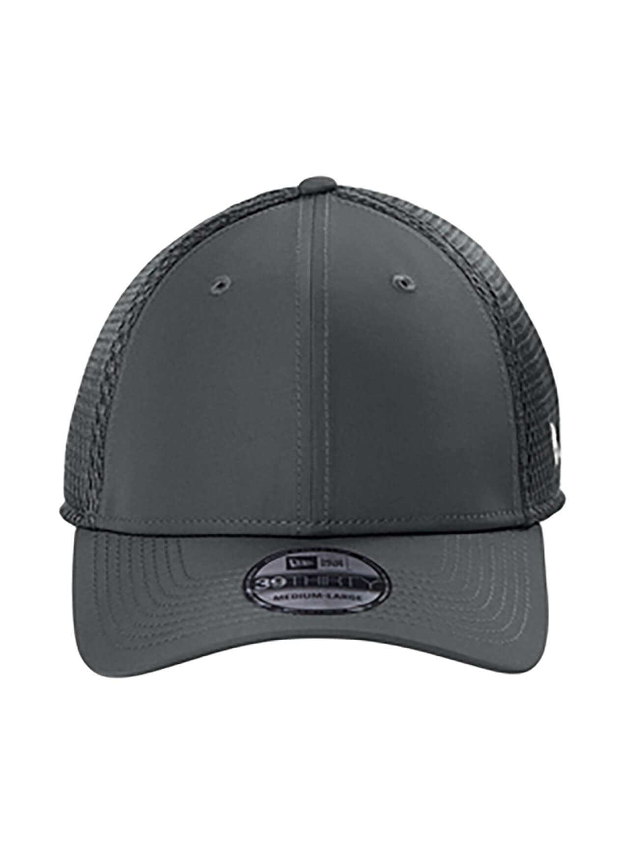 New Era 39THIRTY Performance Stretch Mesh Cap - Dark Grey LG/XL