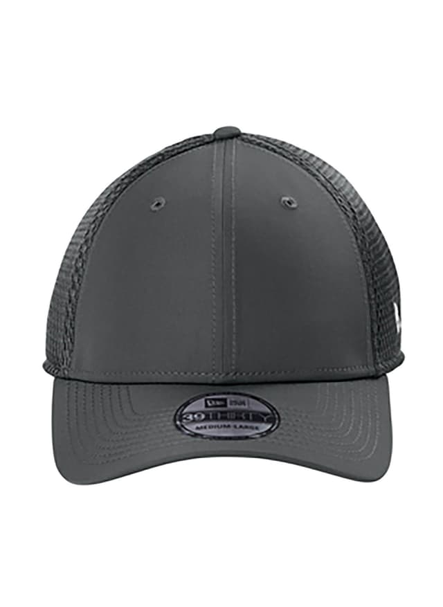 New Era 39THIRTY Performance Stretch Mesh Cap - Dark Grey LG/XL