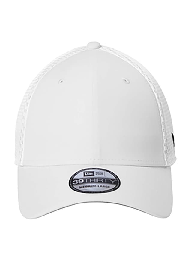 New Era 39THIRTY Performance Stretch Mesh Cap - White LG/XL