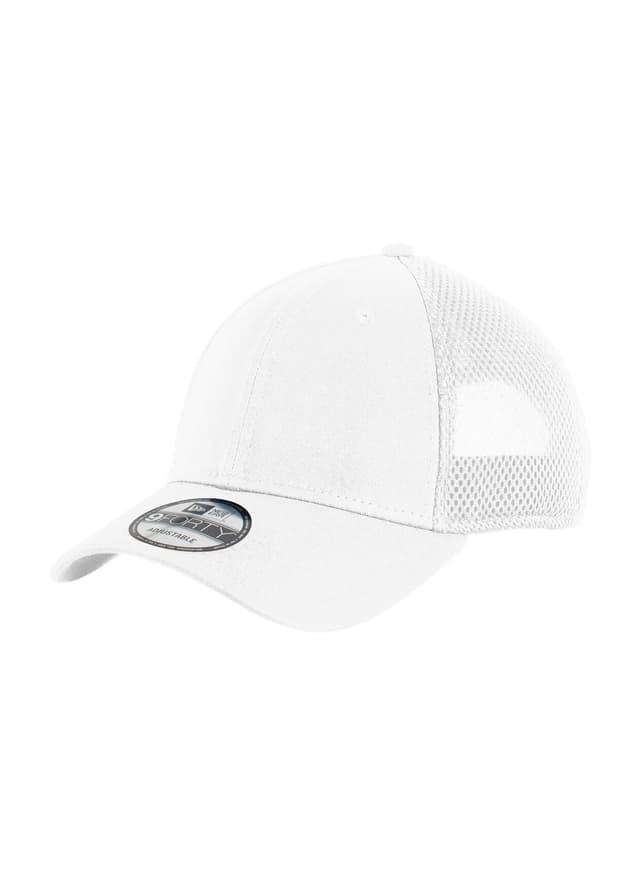 New Era Snapback Contrast Front Mesh Cap - White / White (WHT) MISC