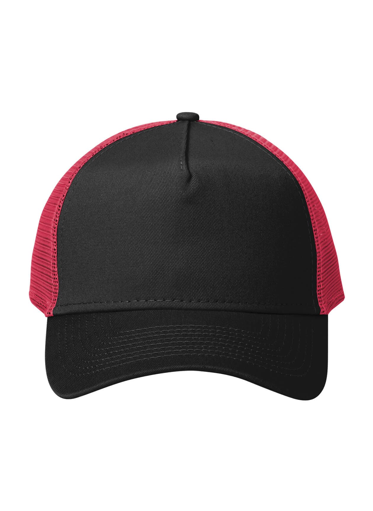 New Era Snapback Trucker Cap - Black / Scarlet (BLS) MISC