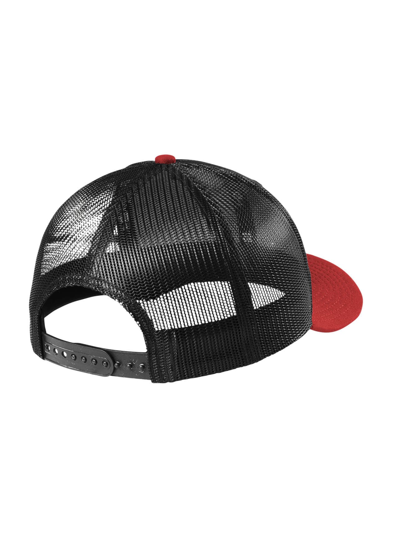 New Era Snapback Low Profile Trucker Hat - Black / Scarlet (BLS) MISC