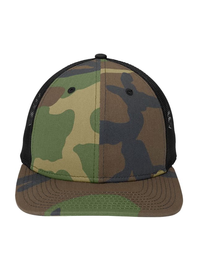 New Era Snapback Low Profile Trucker Hat - Camo / Black MISC
