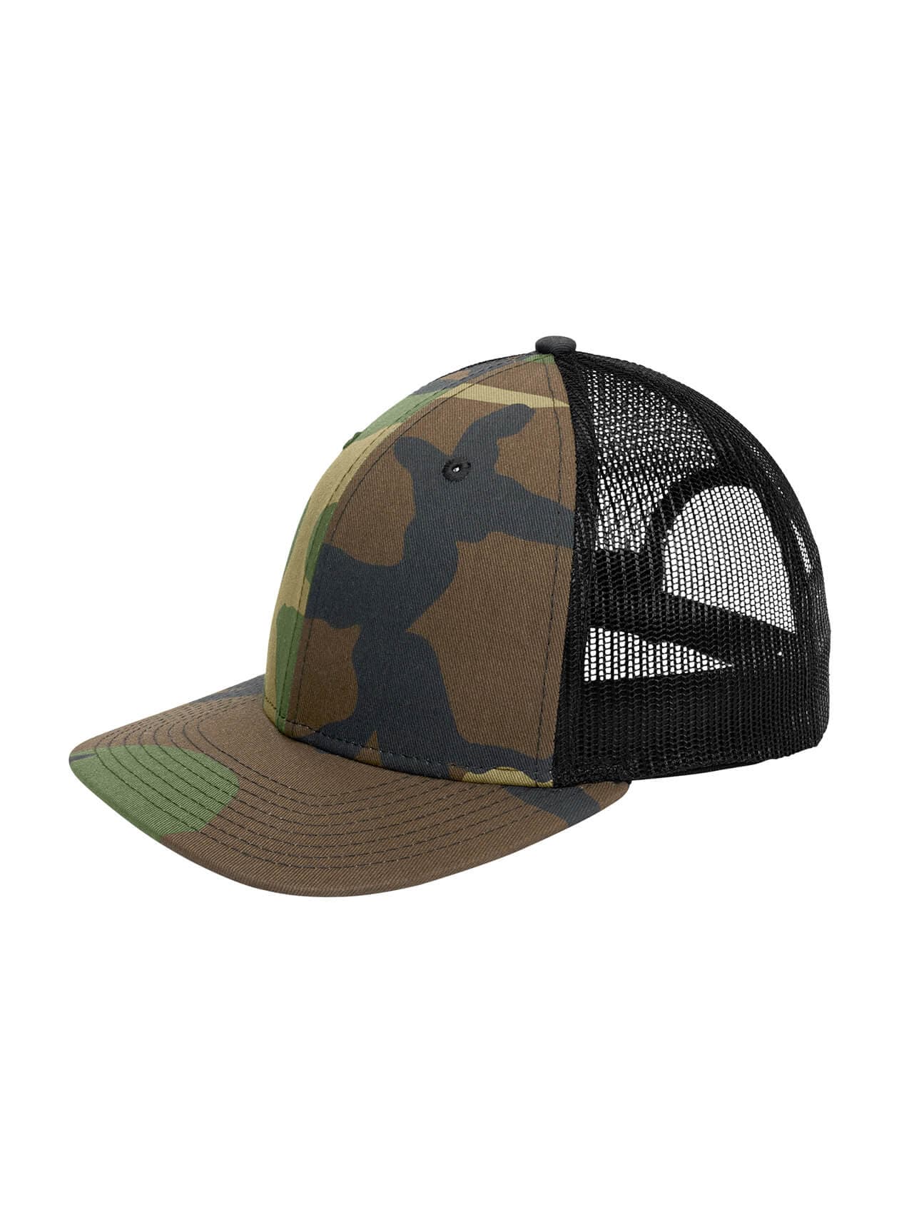 New Era Snapback Low Profile Trucker Hat - Camo / Black MISC