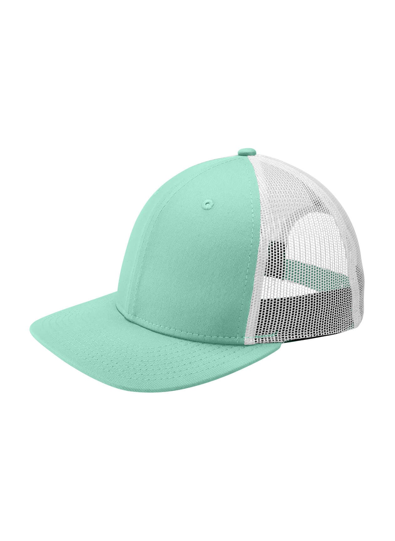New Era Snapback Low Profile Trucker Hat - Mint / White MISC