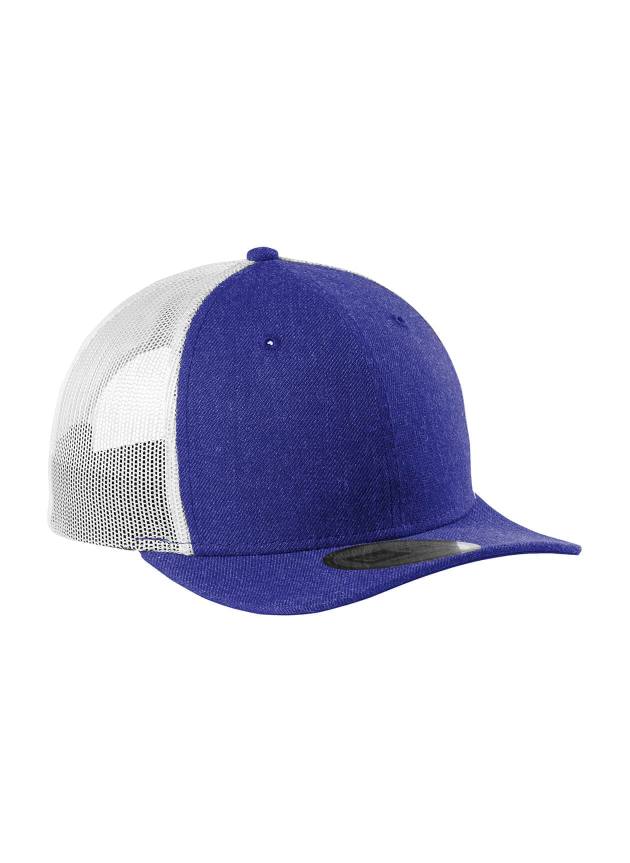 New Era Snapback Low Profile Trucker Hat - Heather Royal / White MISC
