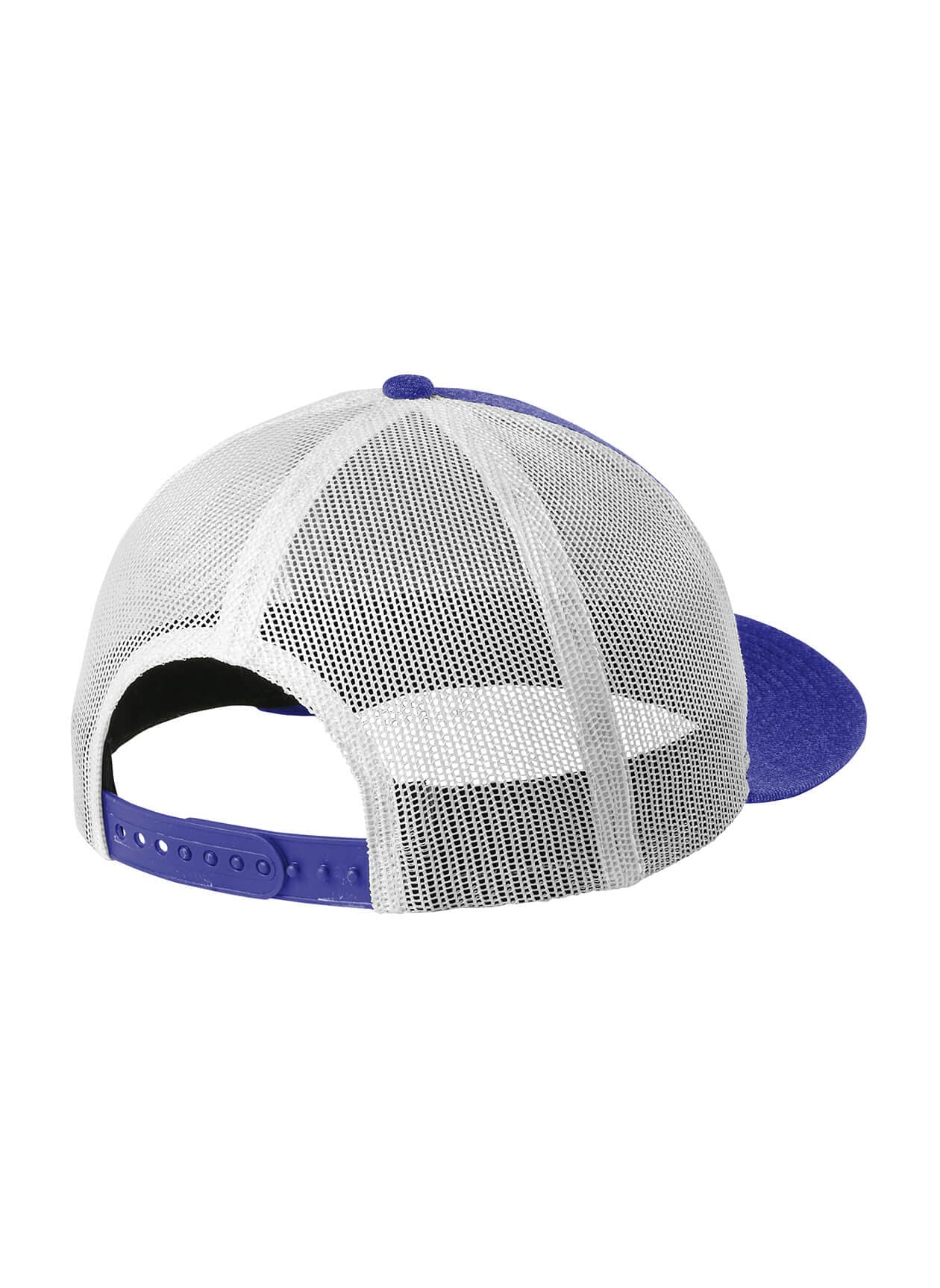 New Era Snapback Low Profile Trucker Hat - Heather Royal / White MISC