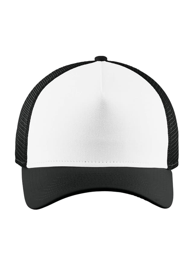 New Era A-Frame Snapback Mesh Back Cap - White / Black / Black (WHB) MISC