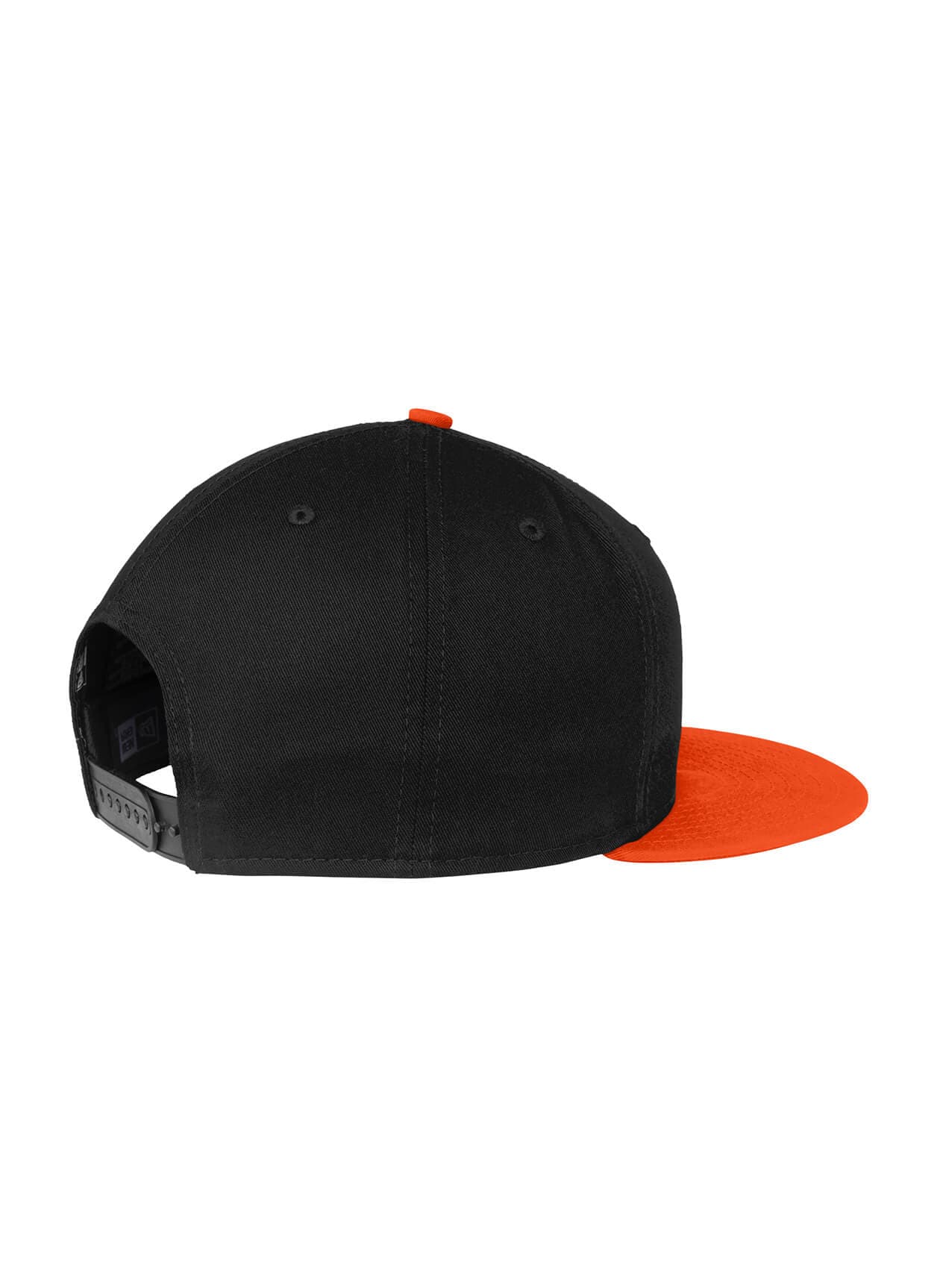 New Era Flat Bill Snapback Hat - Black / Team Orange MISC