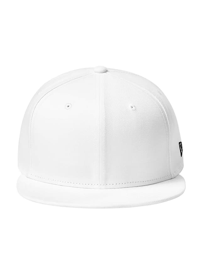 New Era Flat Bill Snapback Hat - Flag White MISC