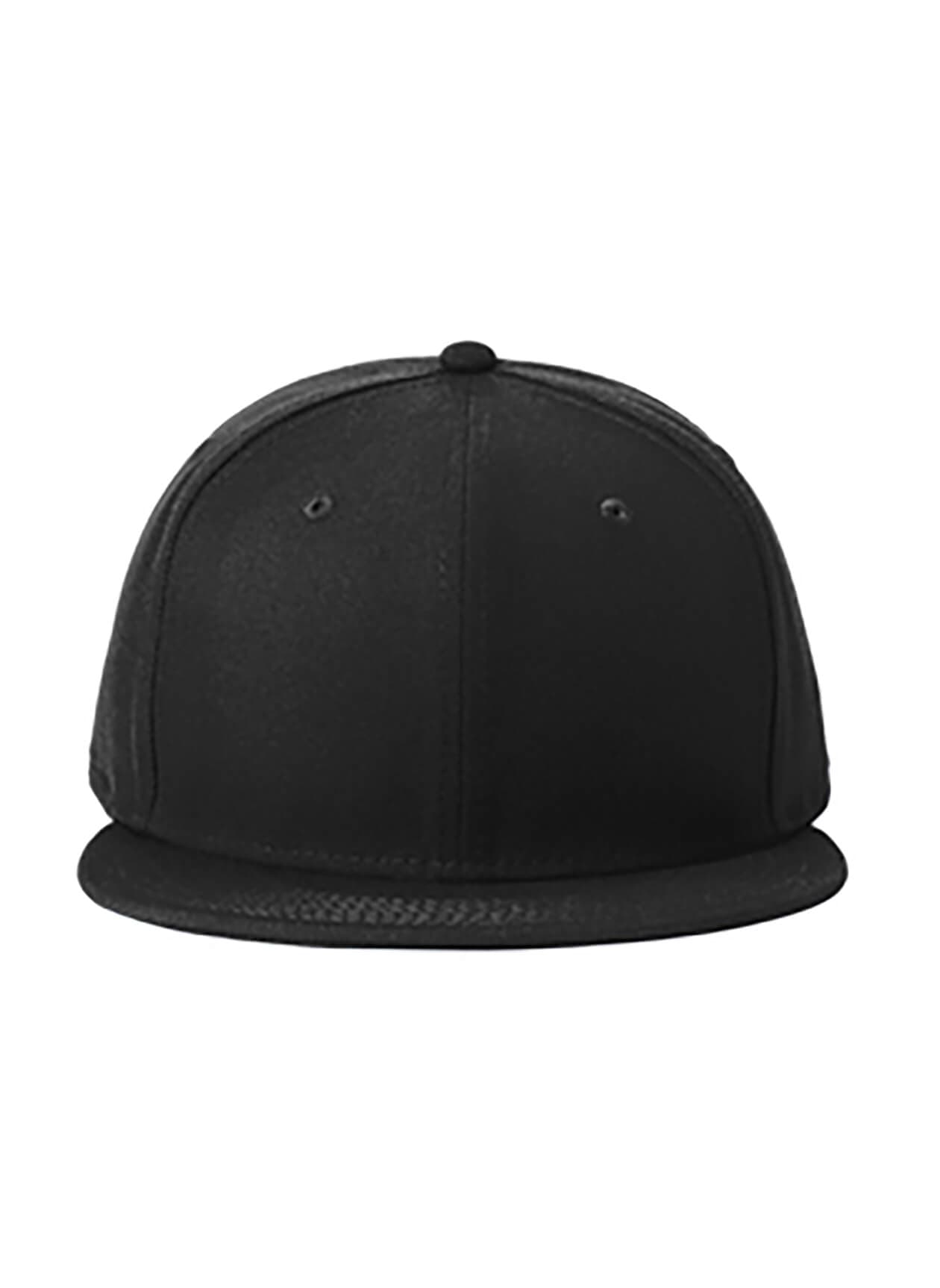New Era Standard Fit Flat Bill Snapback Cap - Black (BLK) MISC