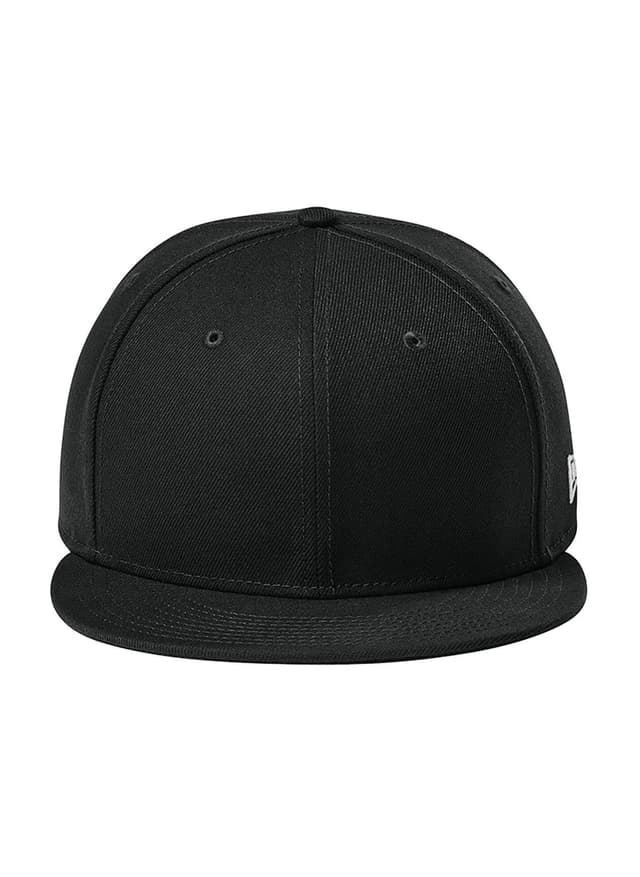 New Era Standard Fit Flat Bill Snapback Cap - Flag Black MISC
