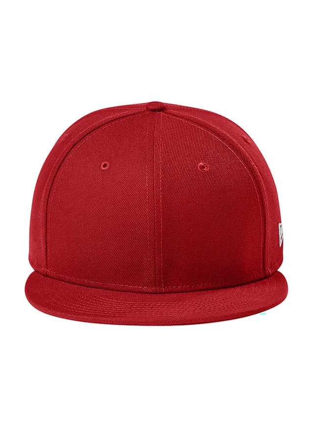 New Era Standard Fit Flat Bill Snapback Cap - Flag Scarlet MISC
