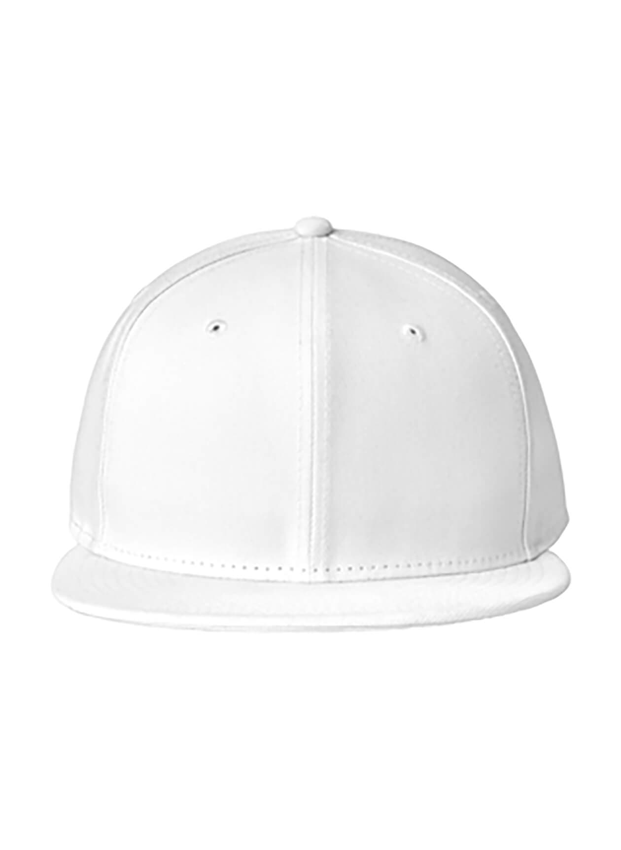 New Era Standard Fit Flat Bill Snapback Cap - White (WHT) MISC