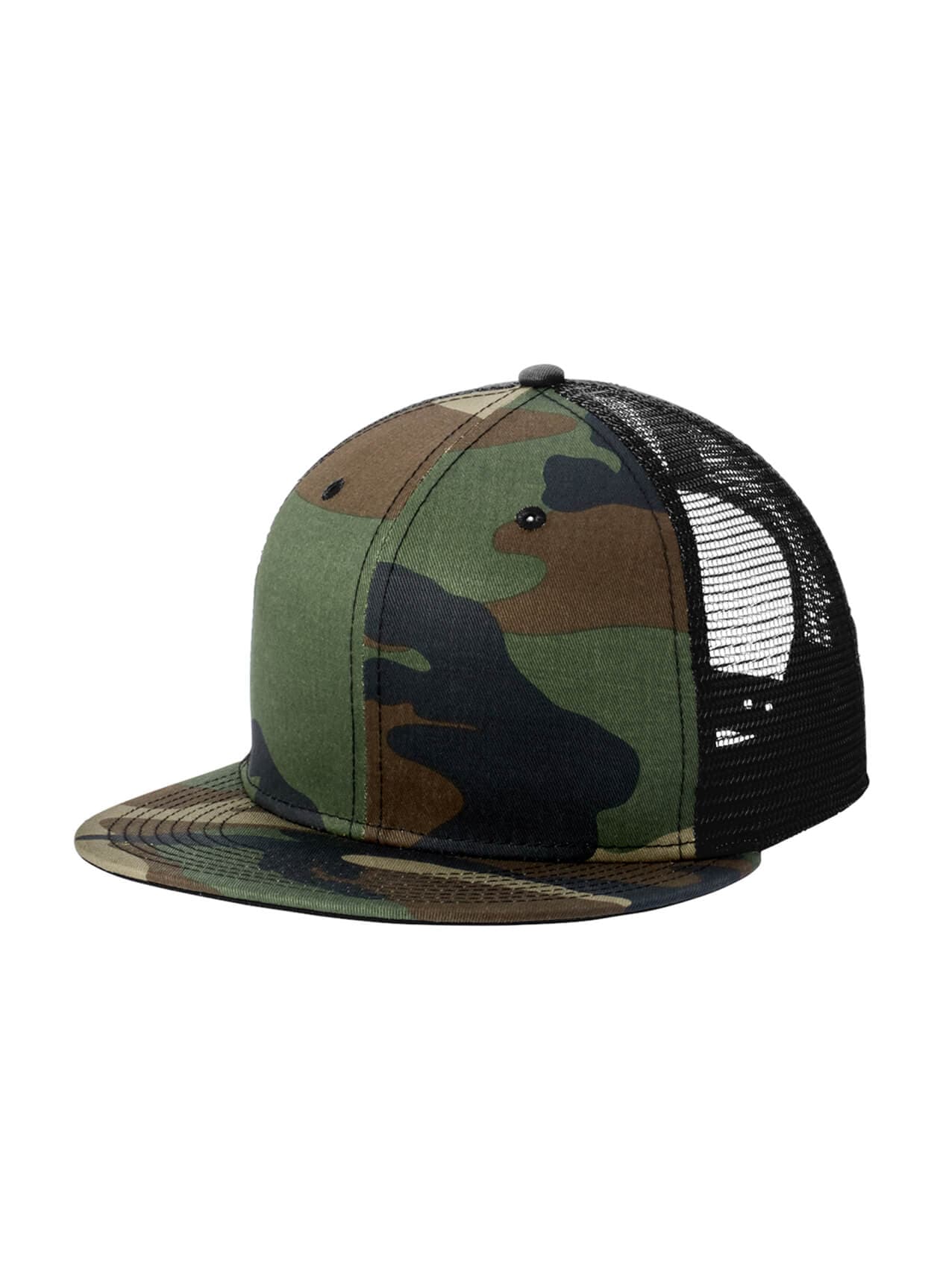 New Era Standard Fit Snapback Trucker Cap - Camo / Black MISC