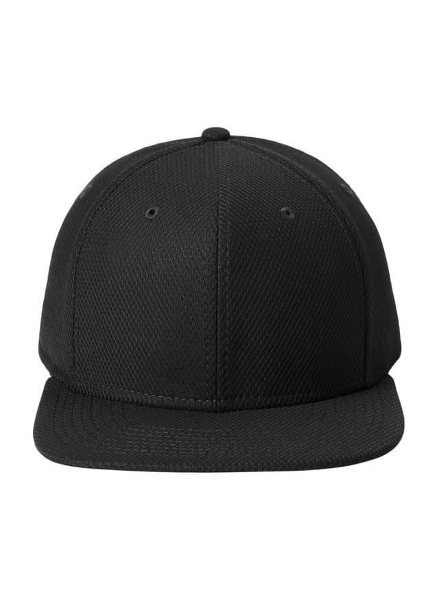 New Era Original Fit Diamond Era Flat Bill Snapback Cap - Black (BLK) MISC
