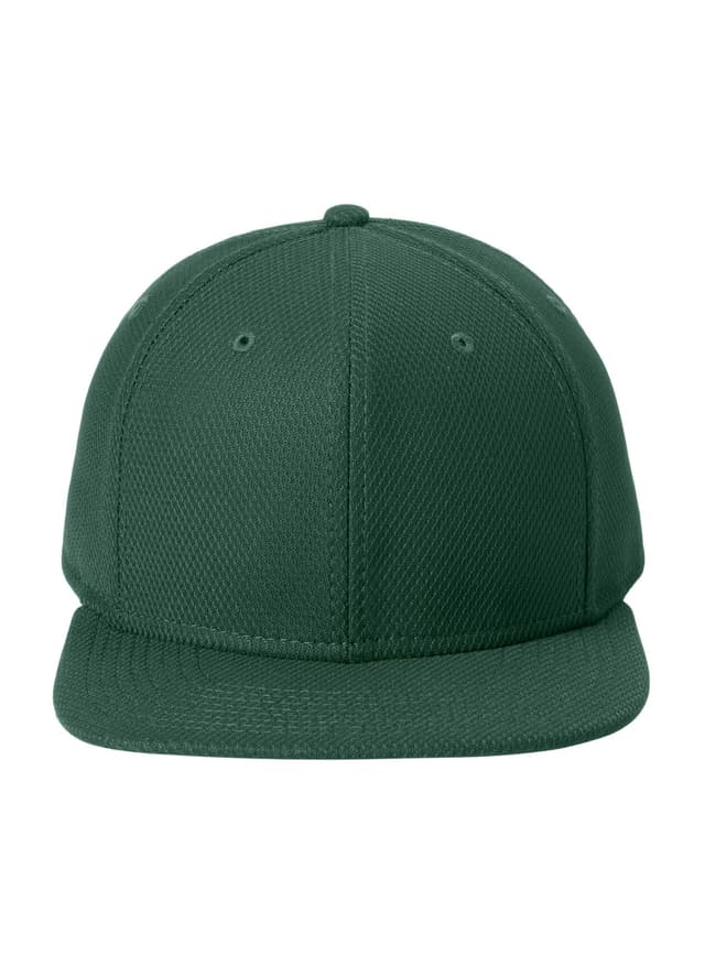 New Era Original Fit Diamond Era Flat Bill Snapback Cap - Dark Green (DGRN) MISC