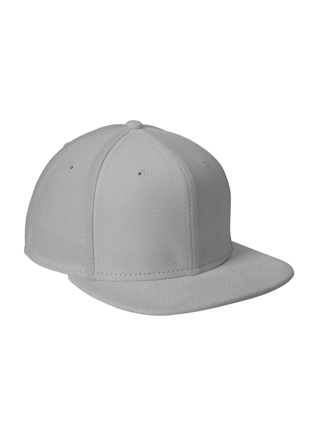 New Era Original Fit Diamond Era Flat Bill Snapback Cap - Grey (GRY) MISC