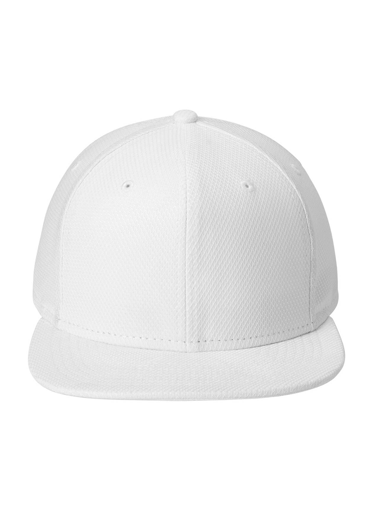 New Era Original Fit Diamond Era Flat Bill Snapback Cap - White (WHT) MISC