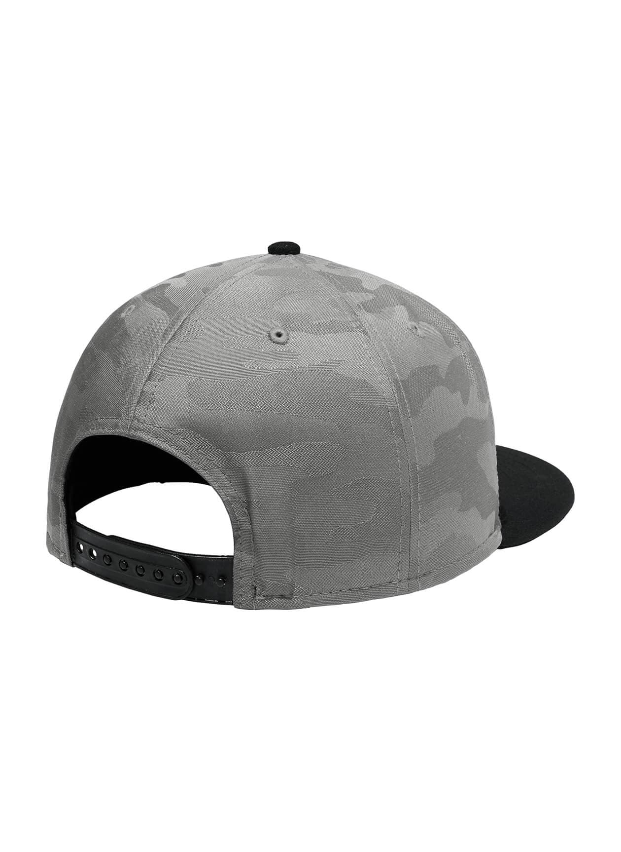 New Era Camo Flat Bill Snapback Cap - Black / Rainstorm Grey Camo MISC