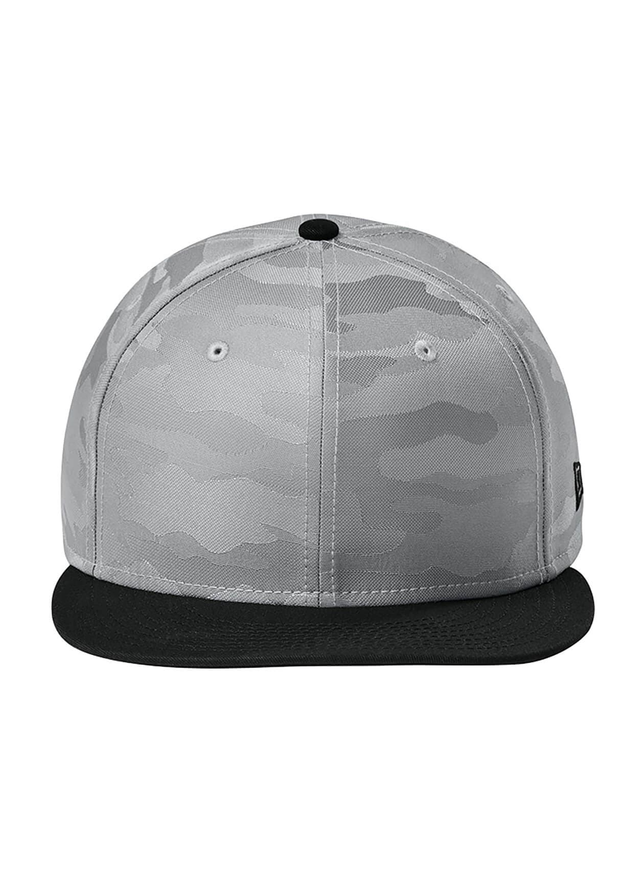 New Era Camo Flat Bill Snapback Cap - Flag Black / Rainstorm Grey Camo MISC