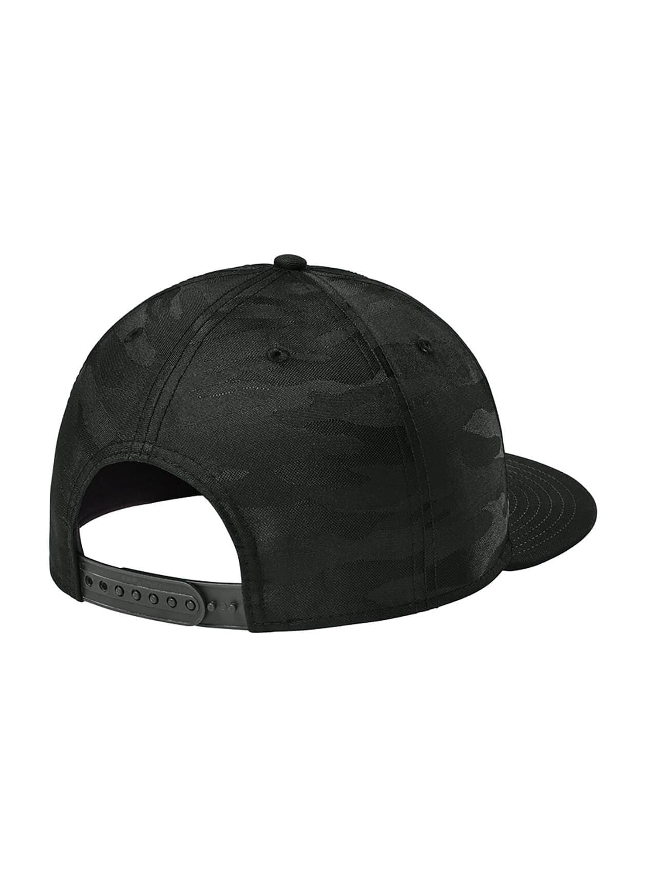 New Era Camo Flat Bill Snapback Cap - Flag Black / Black Camo MISC