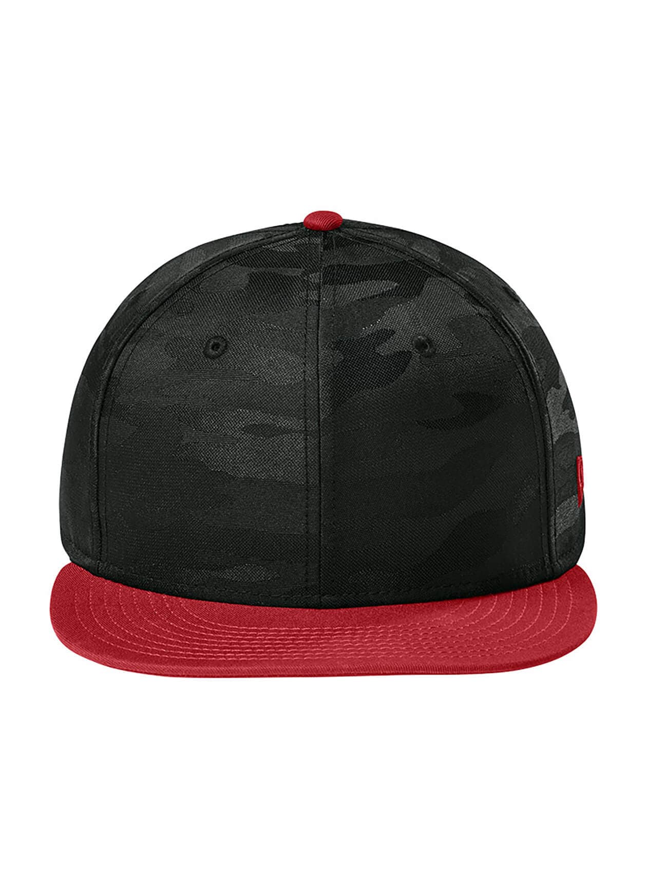 New Era Camo Flat Bill Snapback Cap - Flag Scarlet / Black Camo MISC
