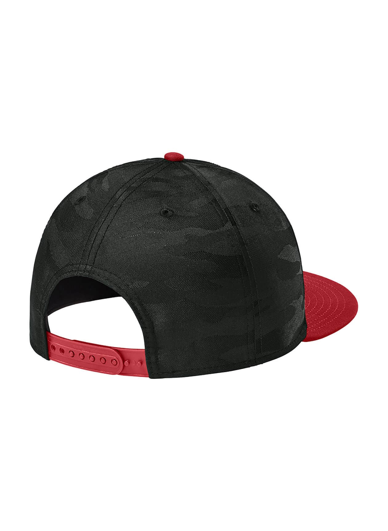 New Era Camo Flat Bill Snapback Cap - Flag Scarlet / Black Camo MISC