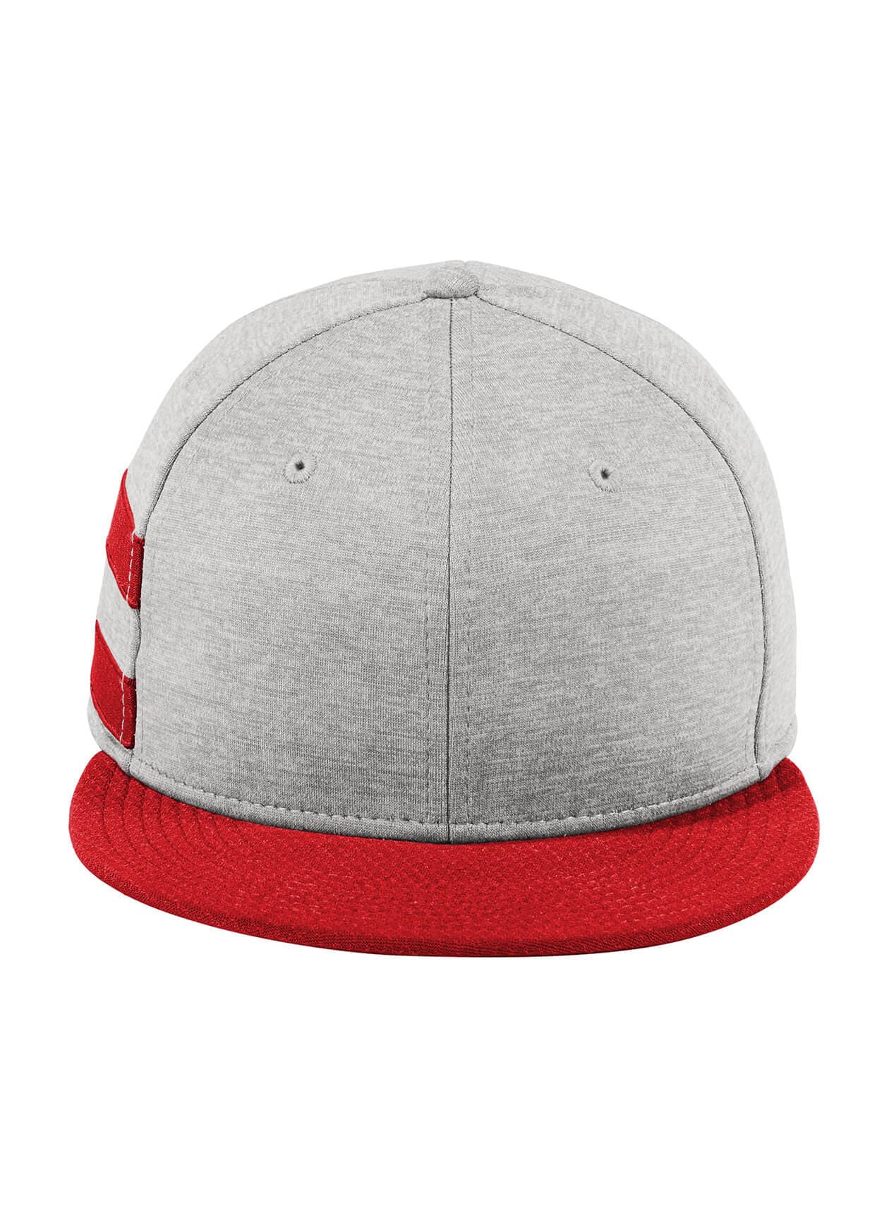New Era Shadow Heather Striped Flat Bill Snapback Cap - Red MISC