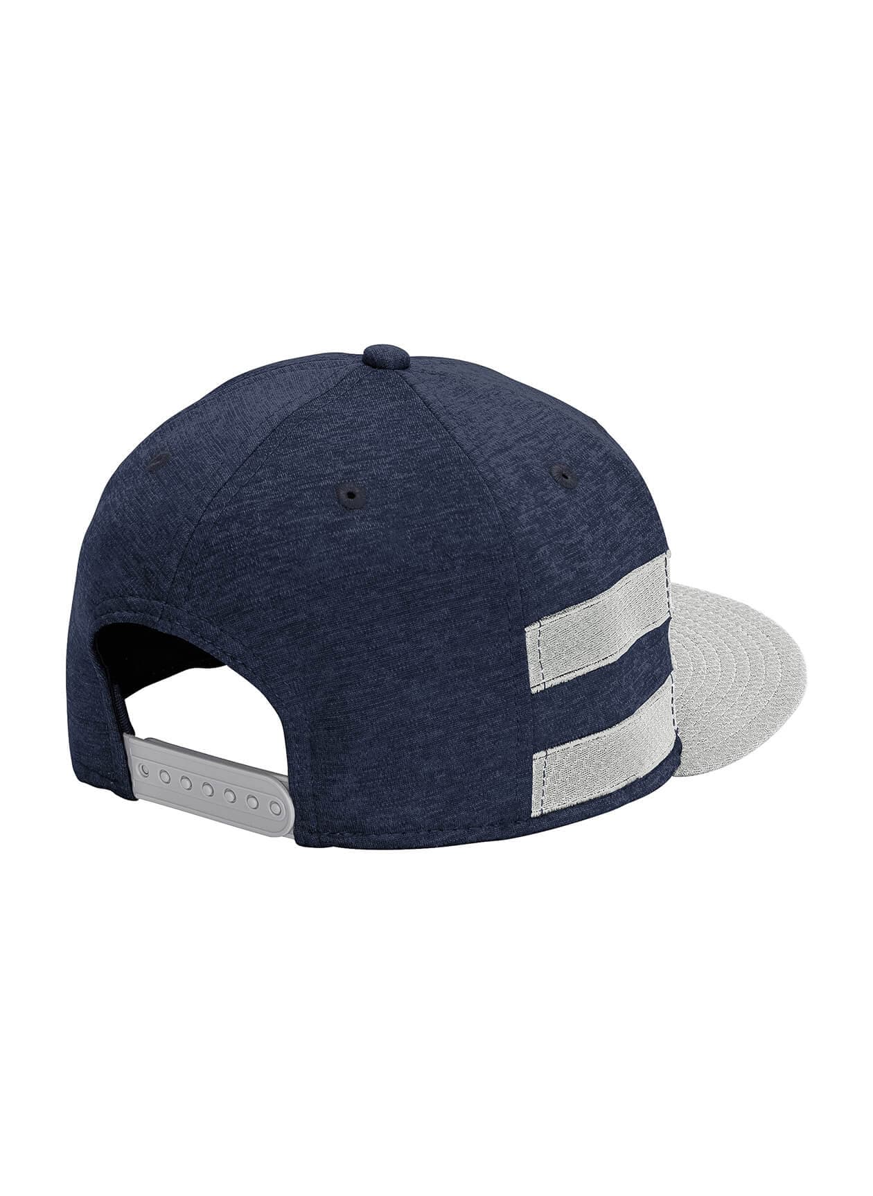New Era Shadow Heather Striped Flat Bill Snapback Cap - Navy MISC