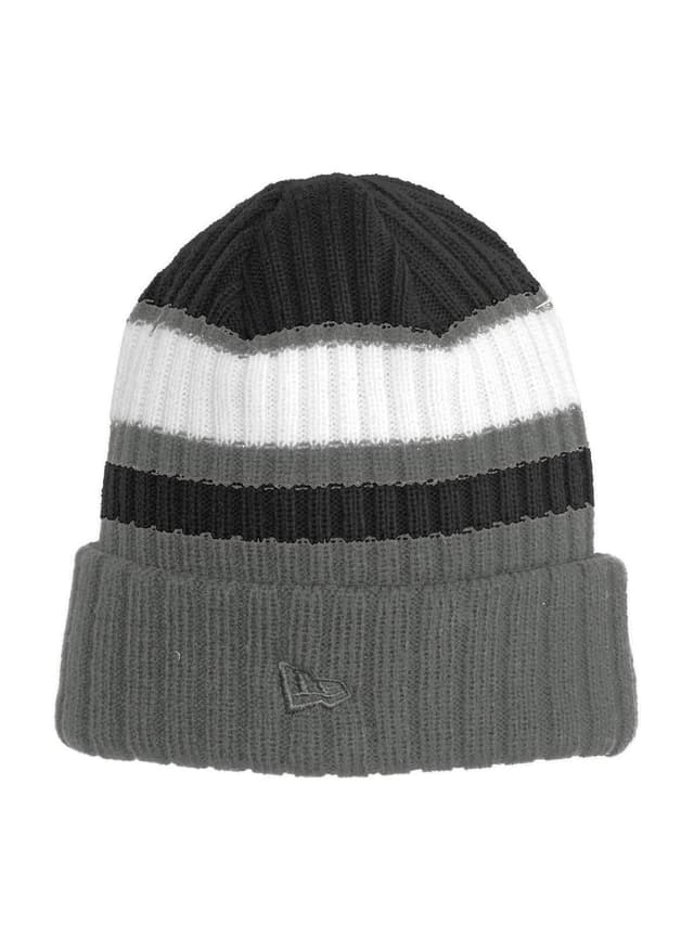 New Era Ribbed Tailgate Beanie - Black,Light Grey MISC