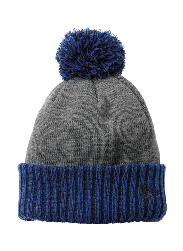 New Era Colorblock Cuffed Beanie - Royal / Heather Grey Misc